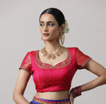 Load image into Gallery viewer, Cream &amp; Pink Pre-Draped Lehenga Set
