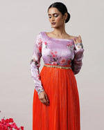 Load image into Gallery viewer, Orange &amp; Lavender Dress
