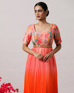 Load image into Gallery viewer, Peach &amp; Orange Floral Dress
