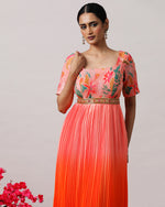 Load image into Gallery viewer, Peach &amp; Orange Floral Dress
