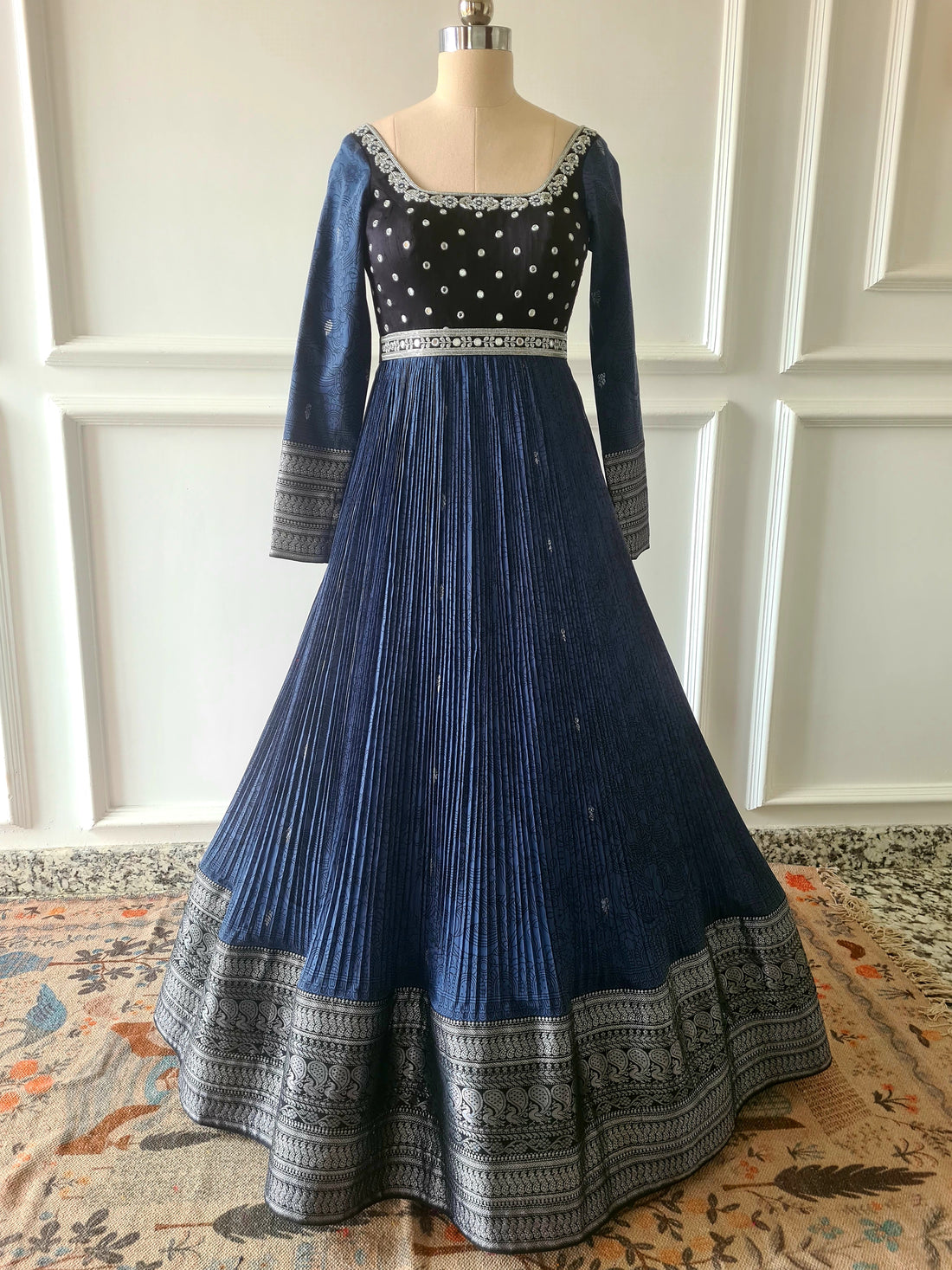 Blue &amp; Black Anarkali