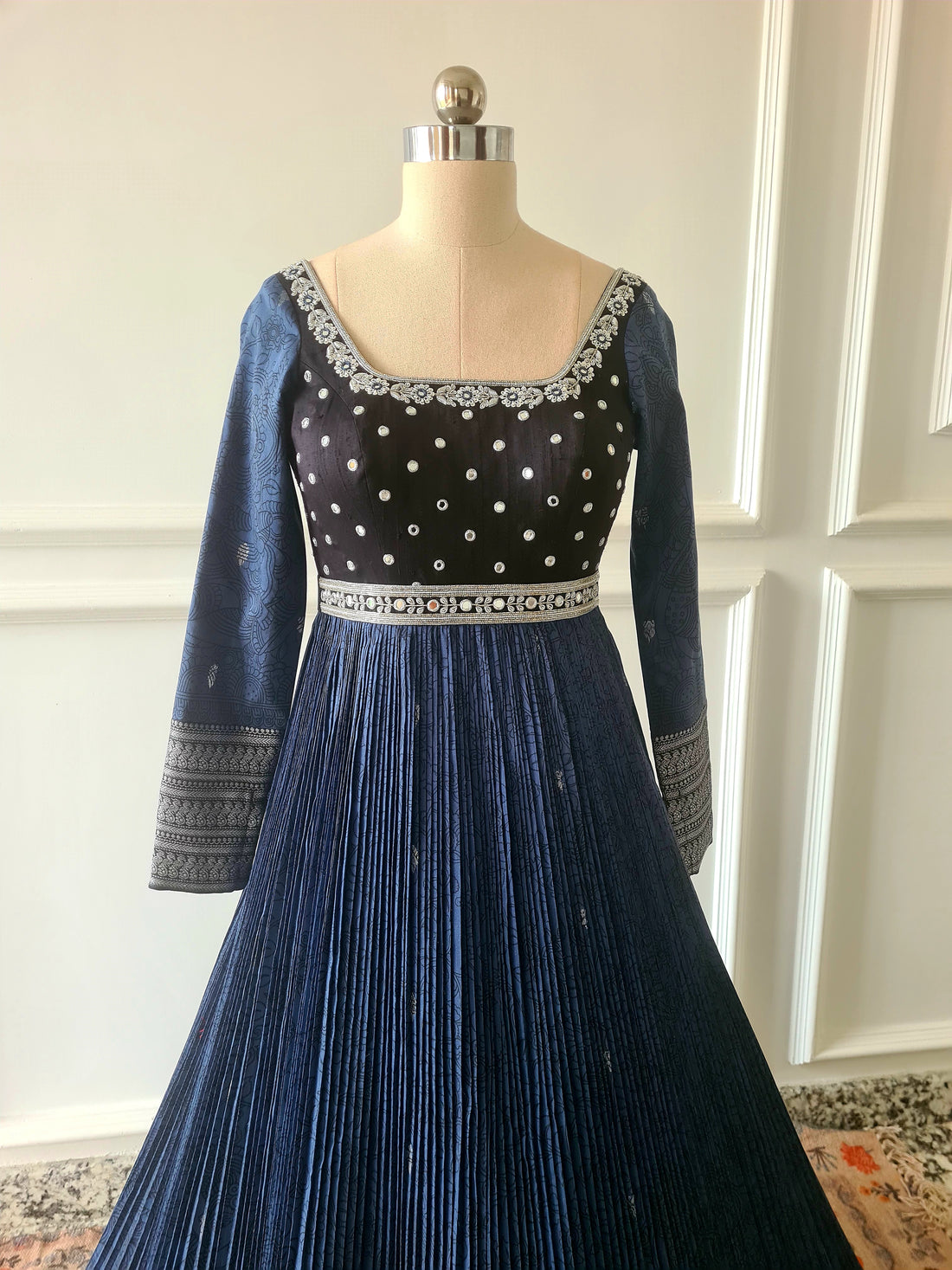 Blue &amp; Black Anarkali