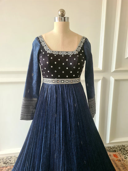 Blue &amp; Black Anarkali