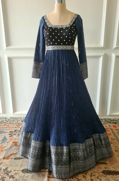 Blue &amp; Black Anarkali