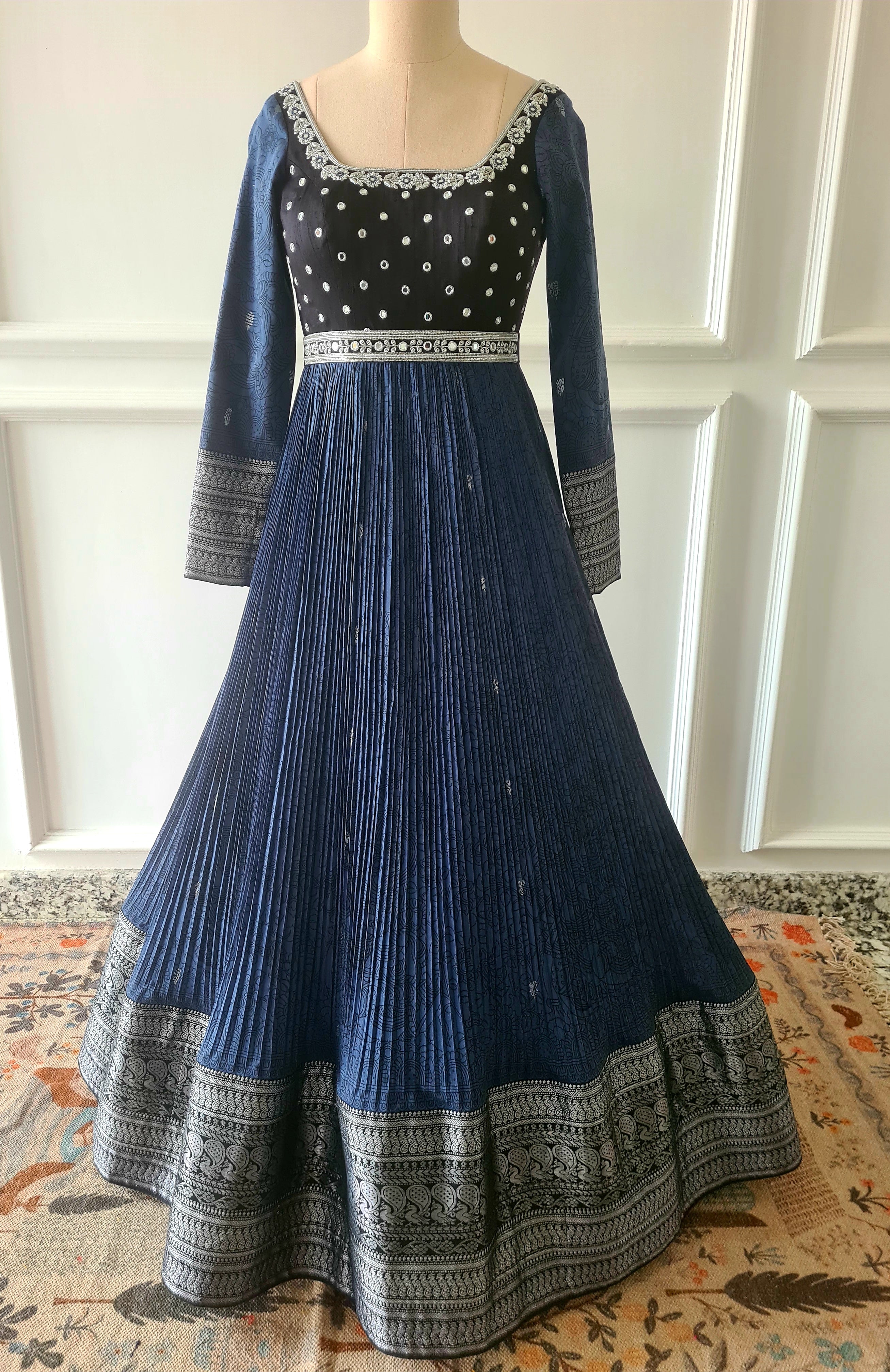 Blue &amp; Black Anarkali