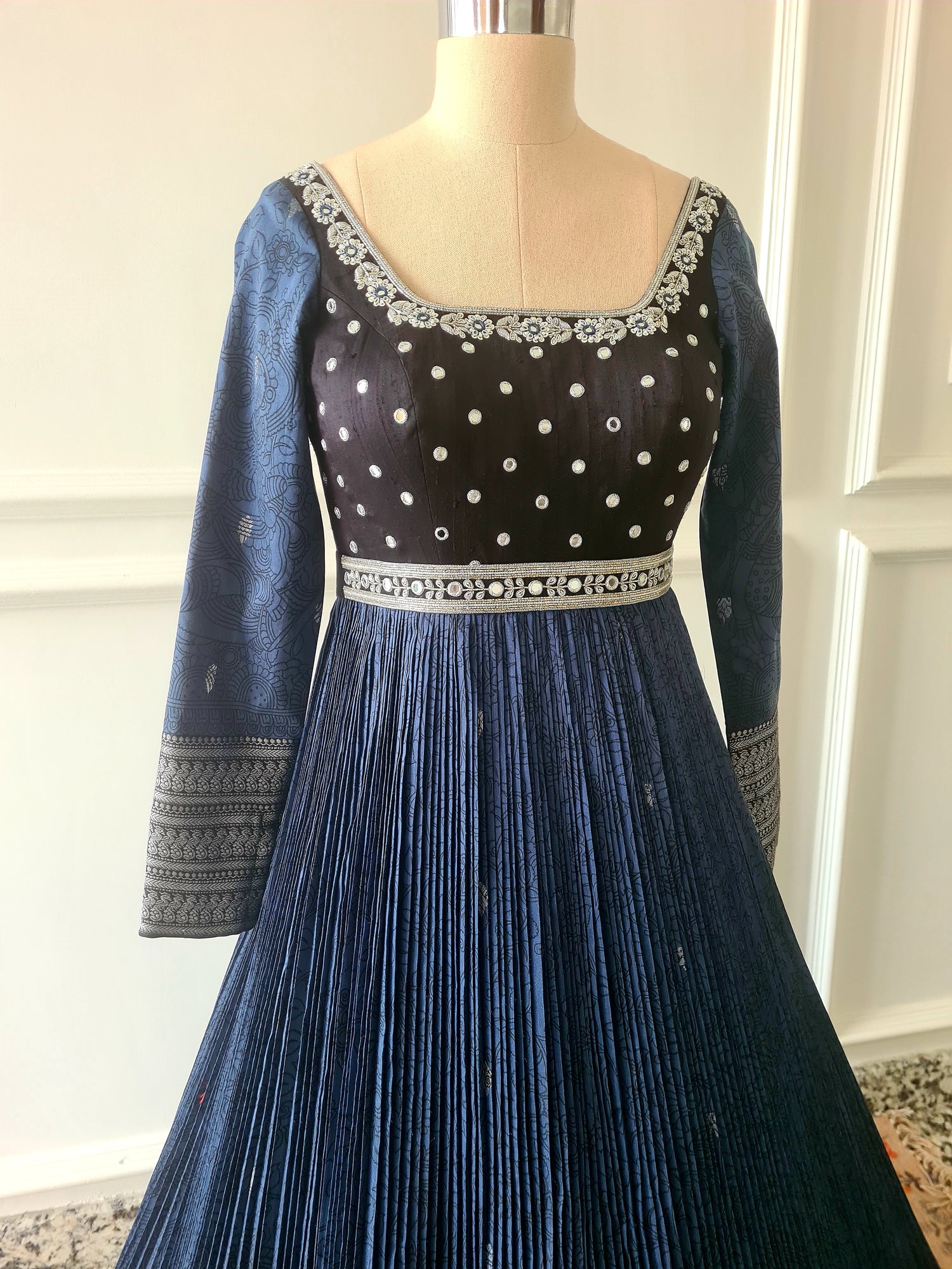 Blue &amp; Black Anarkali