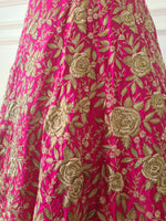 Load image into Gallery viewer, Pink Heavy Hand Embroidered Skirt
