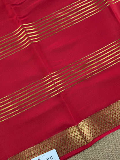 Pure Mysore Silk Crepe - Red