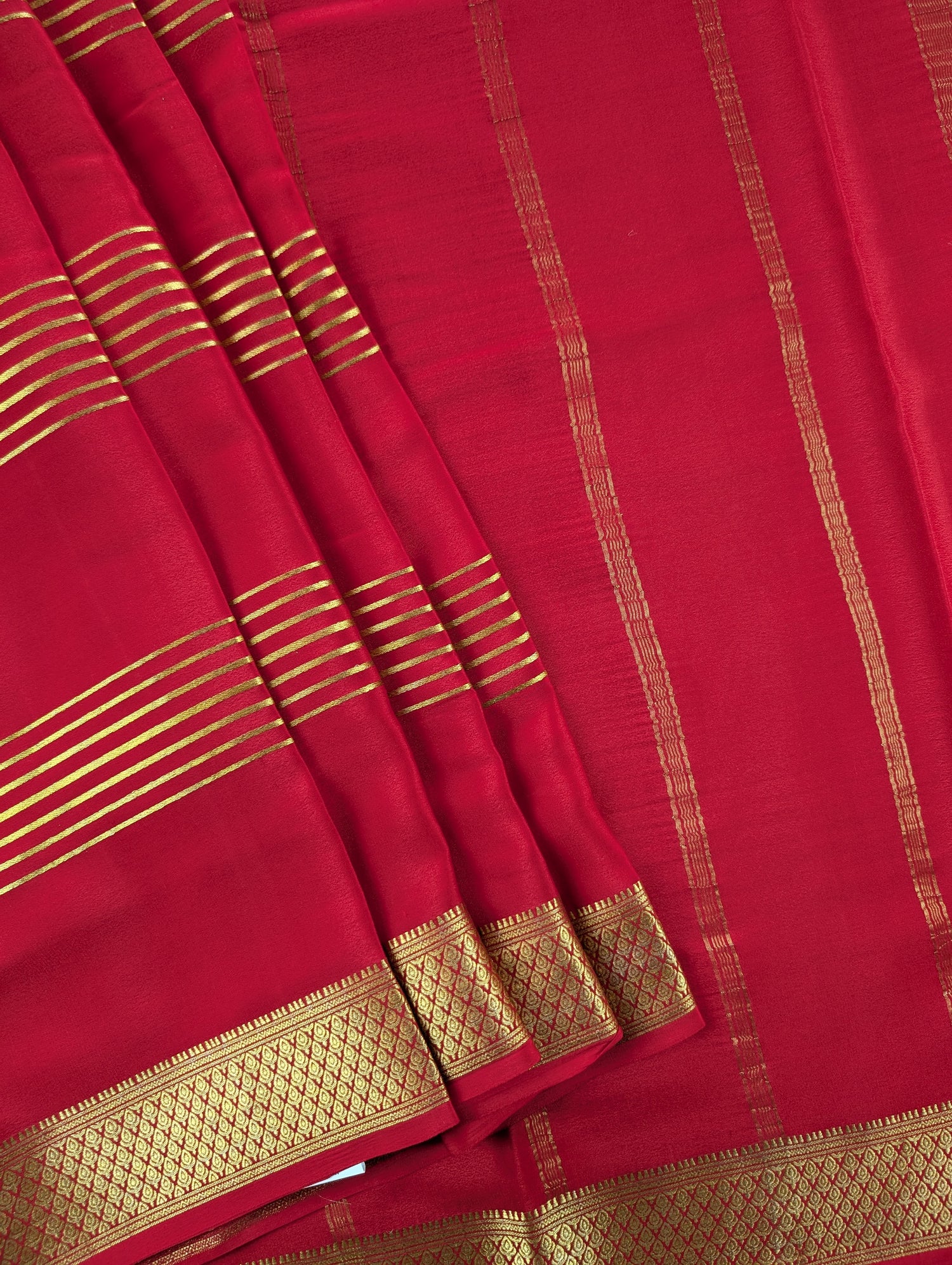 Pure Mysore Silk Crepe - Red