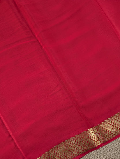 Pure Mysore Silk Crepe - Red