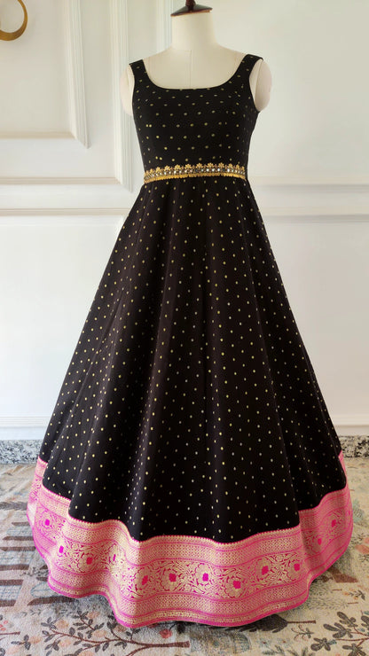 Black Anarkali Set