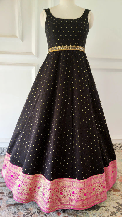 Black Anarkali Set