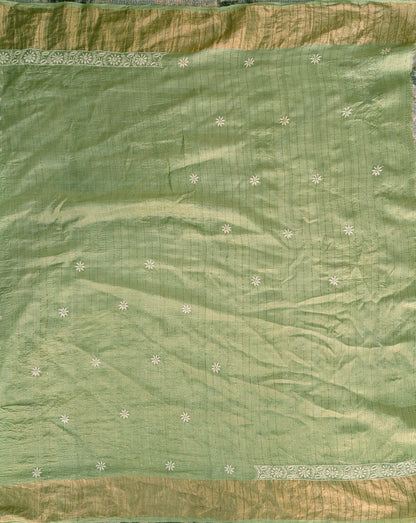 Chikankari X Bandhani - Pastel Green