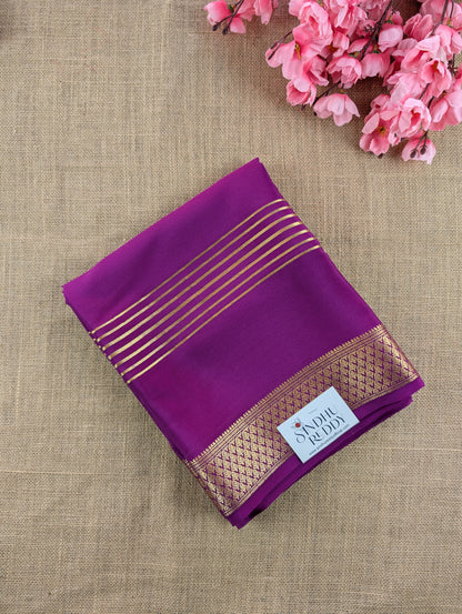 Pure Mysore Silk Crepe - Warm Purple