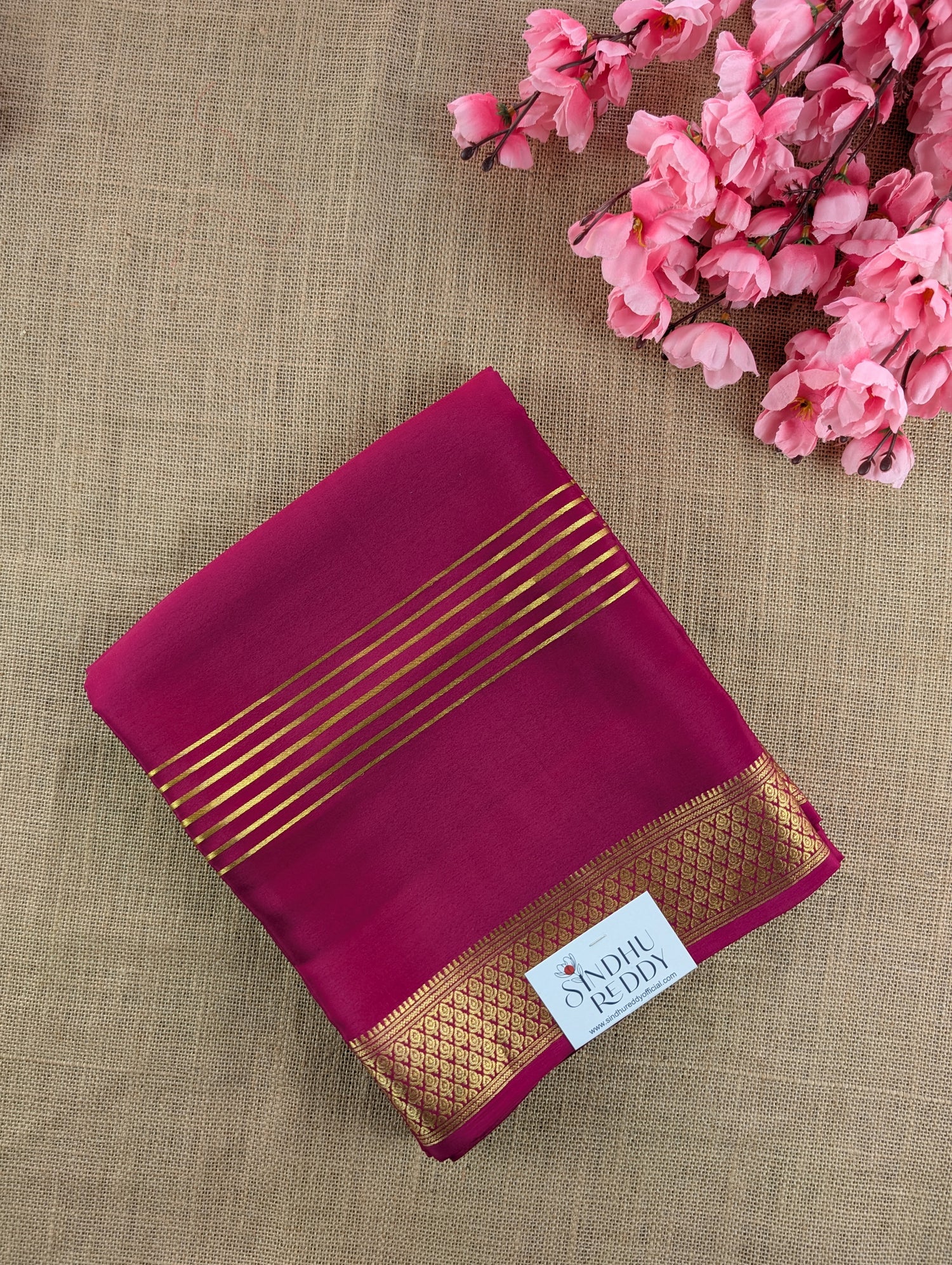 Pure Mysore Silk Crepe - Magenta Red