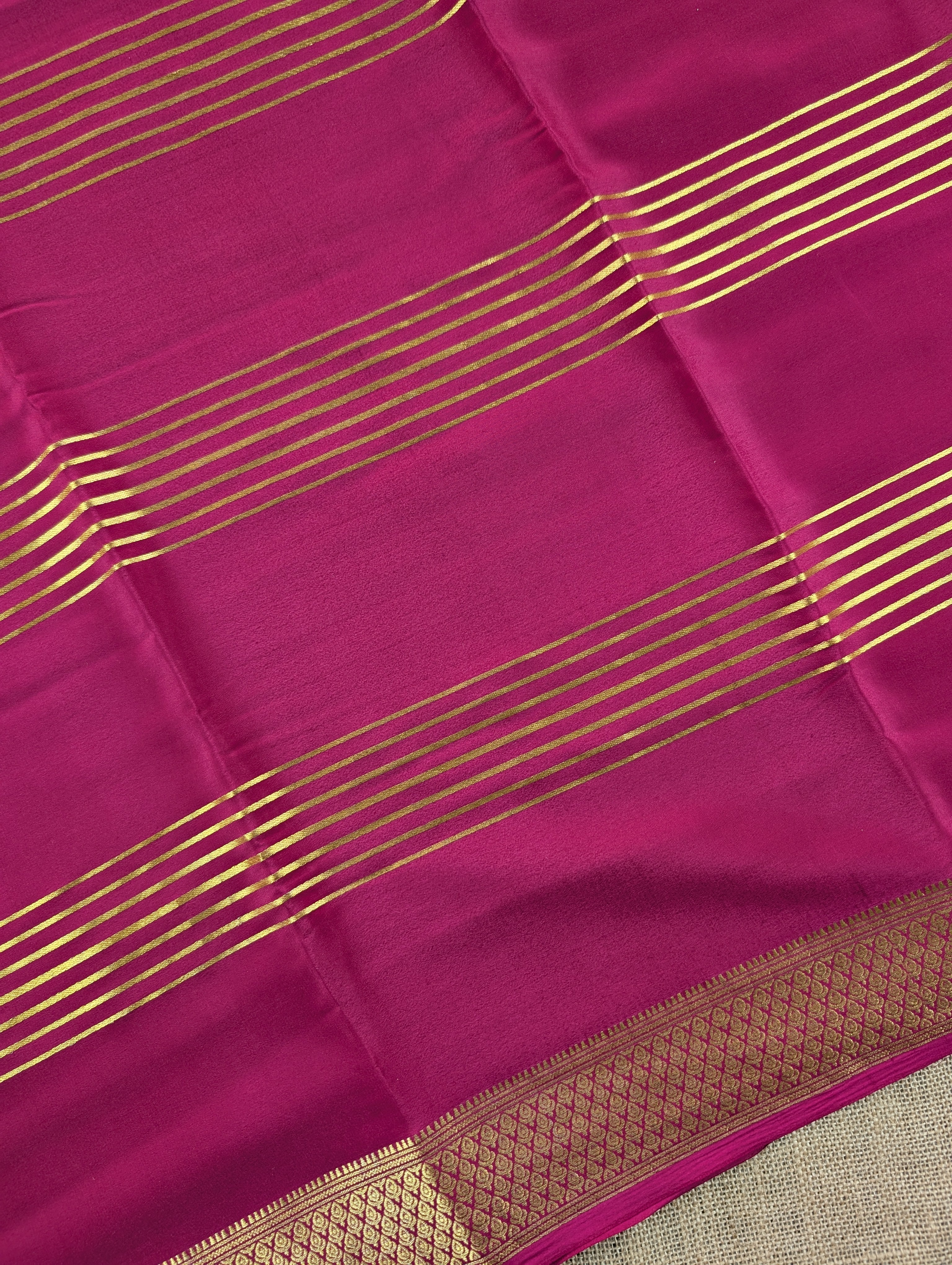 Pure Mysore Silk Crepe - Magenta Red