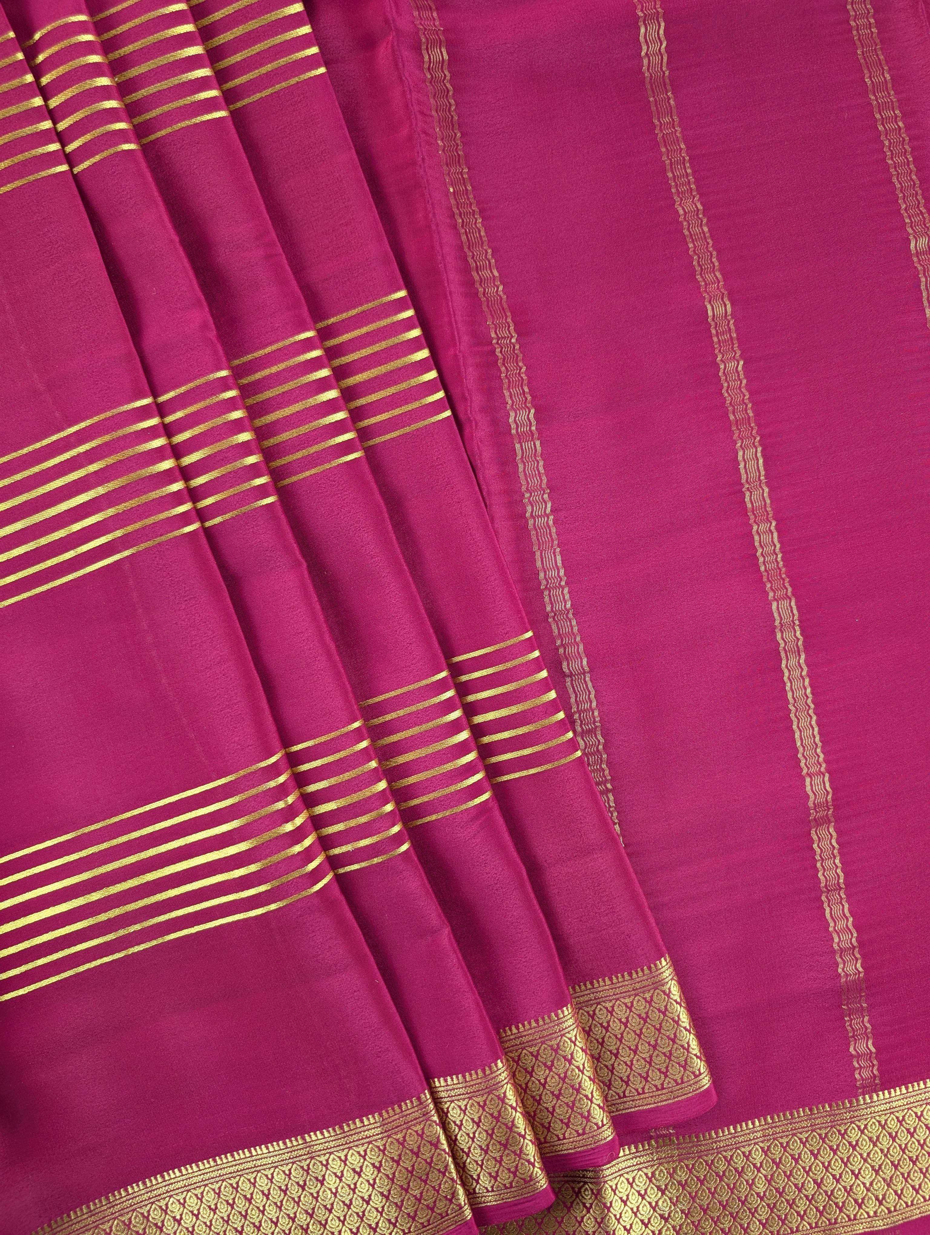 Pure Mysore Silk Crepe - Magenta Red