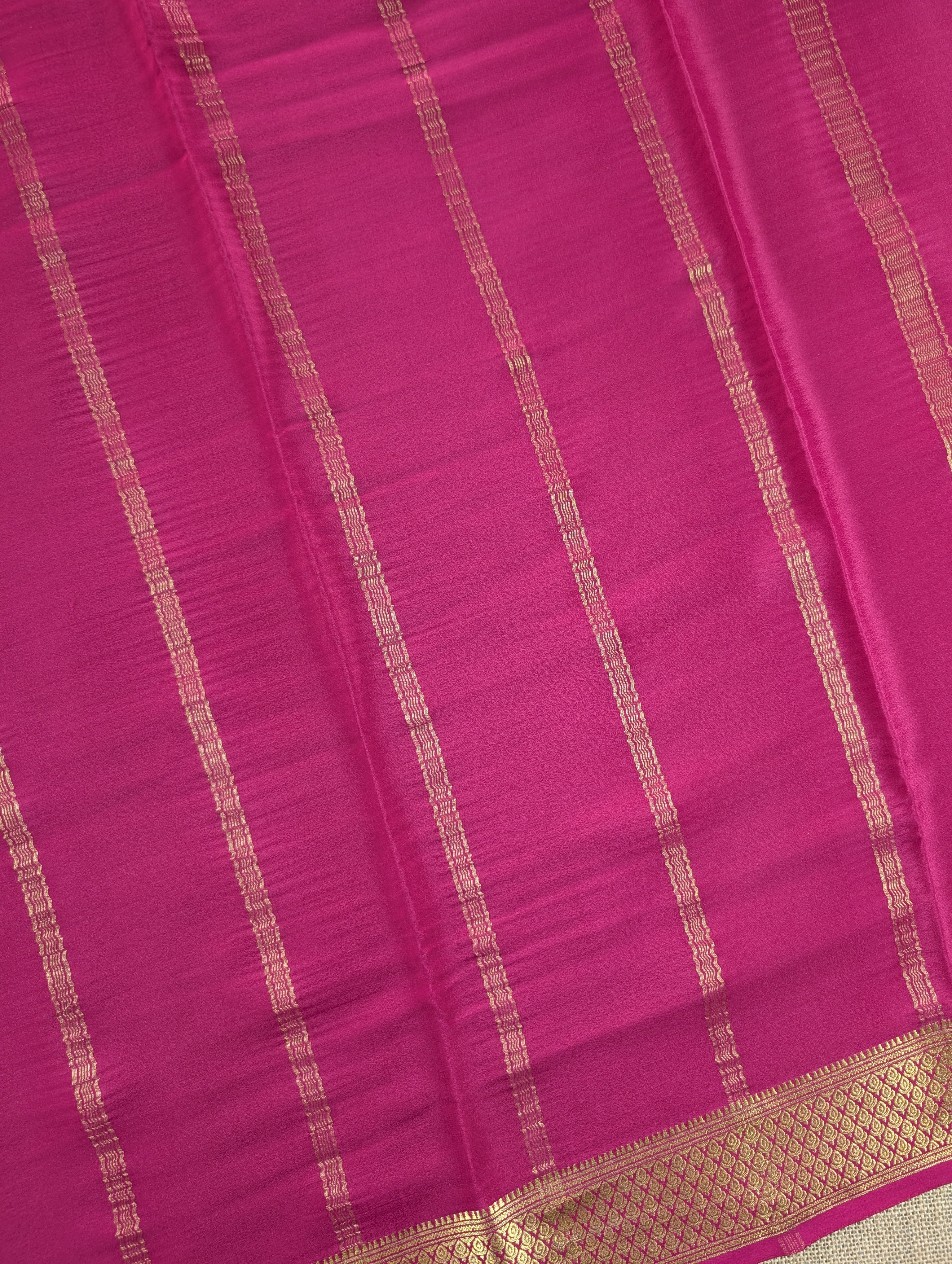 Pure Mysore Silk Crepe - Magenta Red