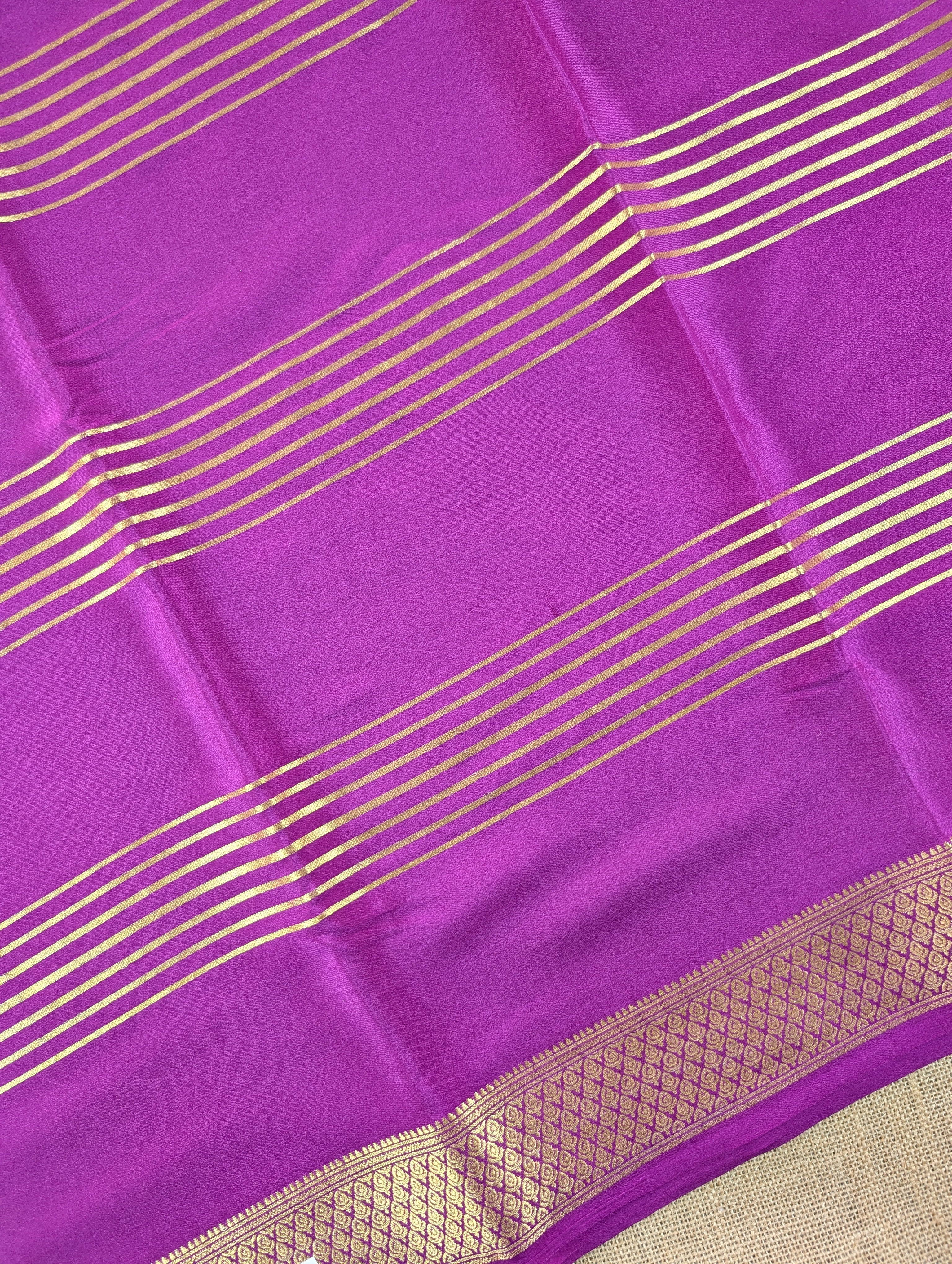 Pure Mysore Silk Crepe - Warm Purple