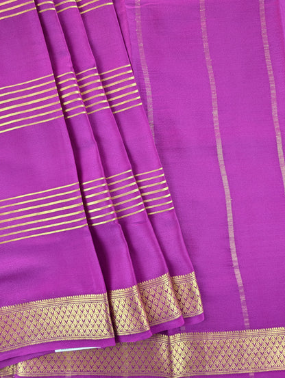 Pure Mysore Silk Crepe - Warm Purple