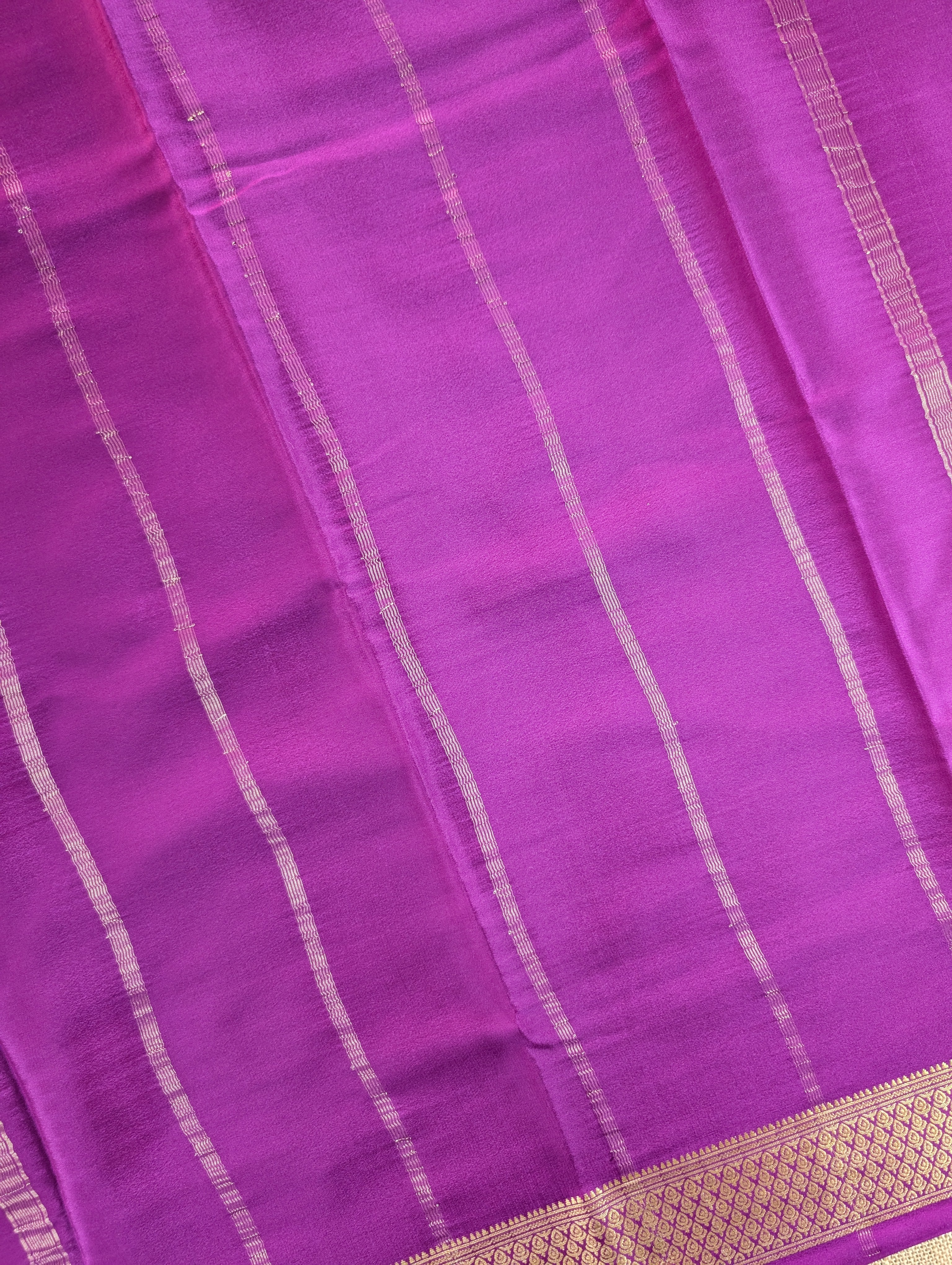 Pure Mysore Silk Crepe - Warm Purple