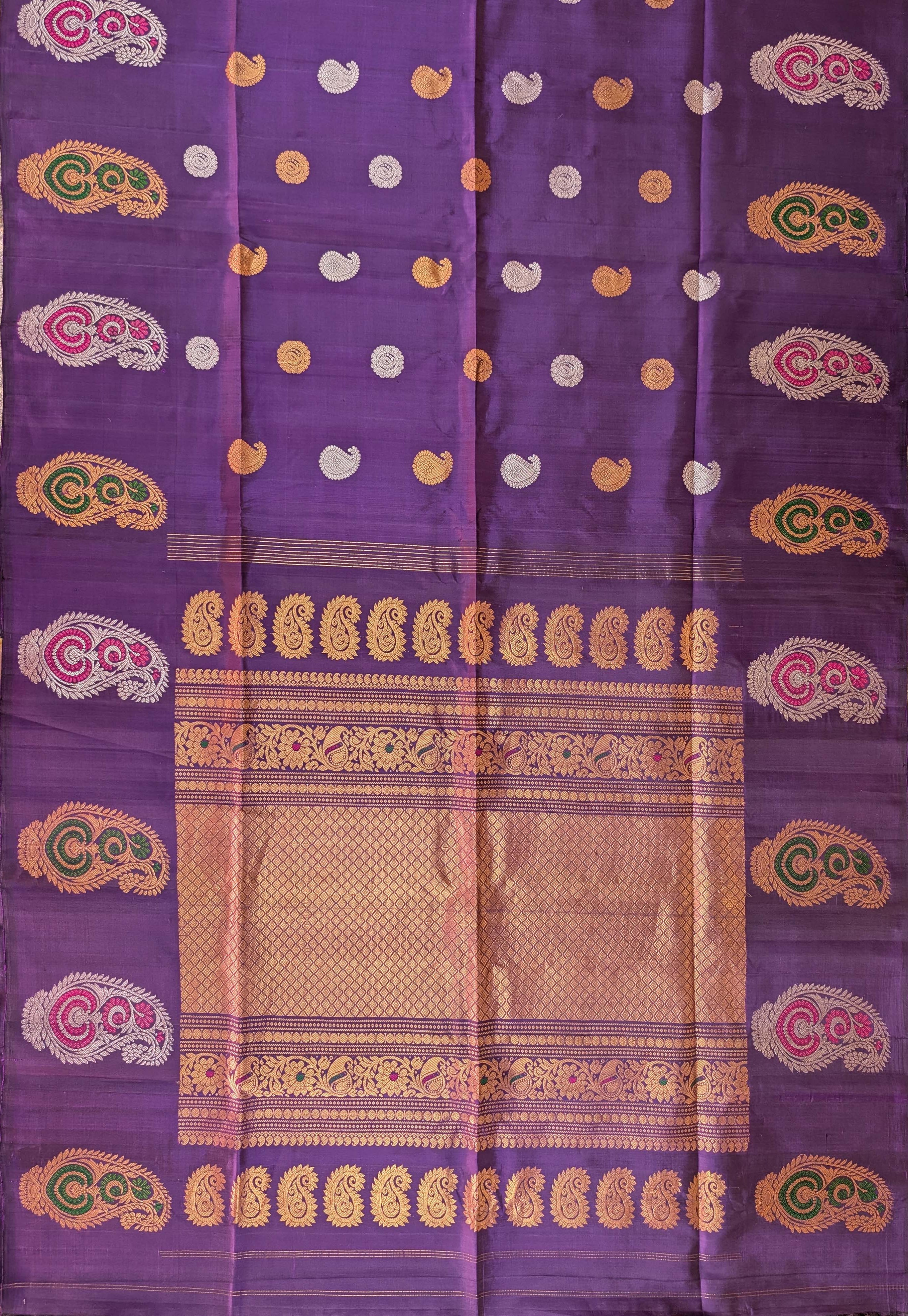 Pure Handloom Gadwal - Royal Purple