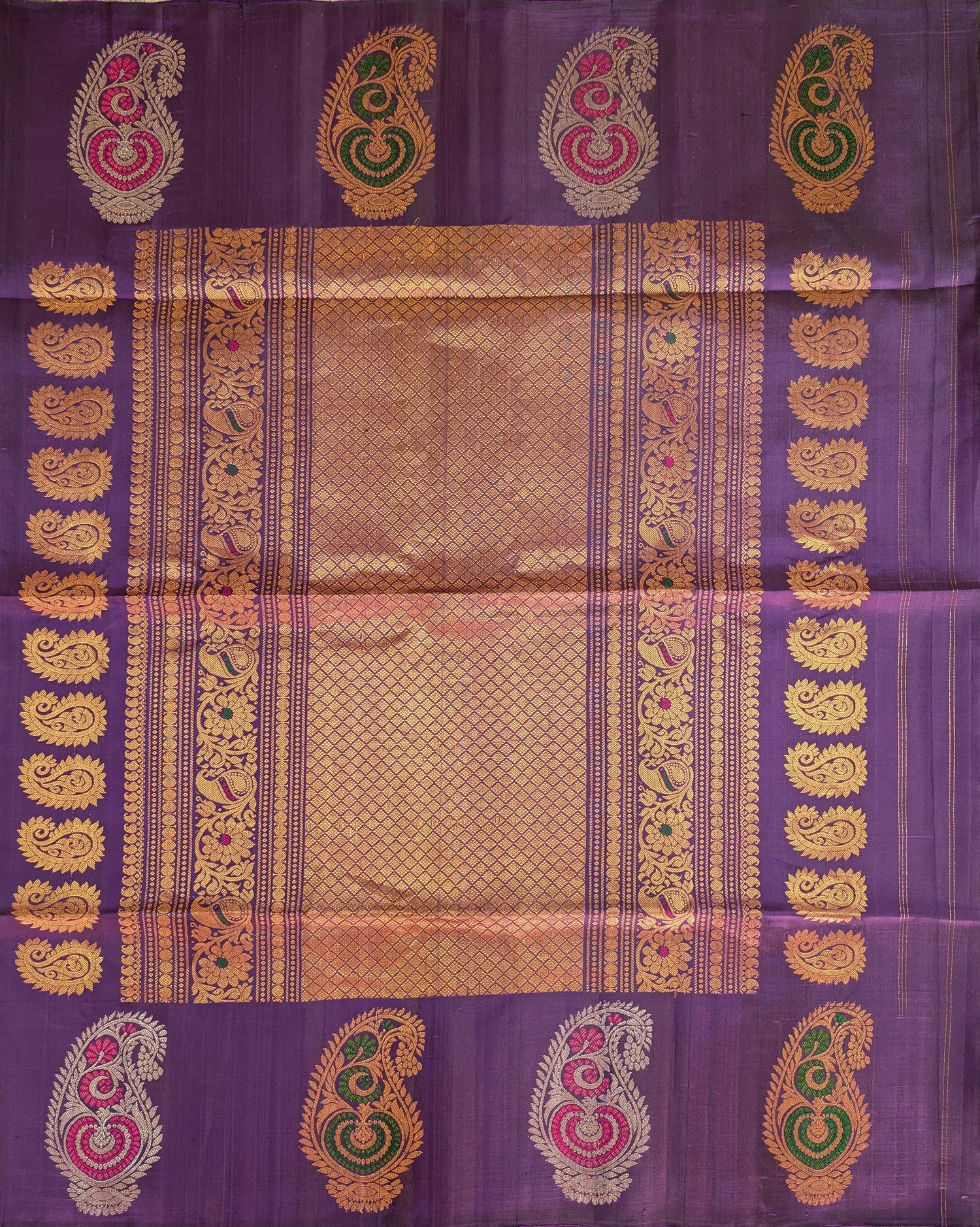 Pure Handloom Gadwal - Royal Purple