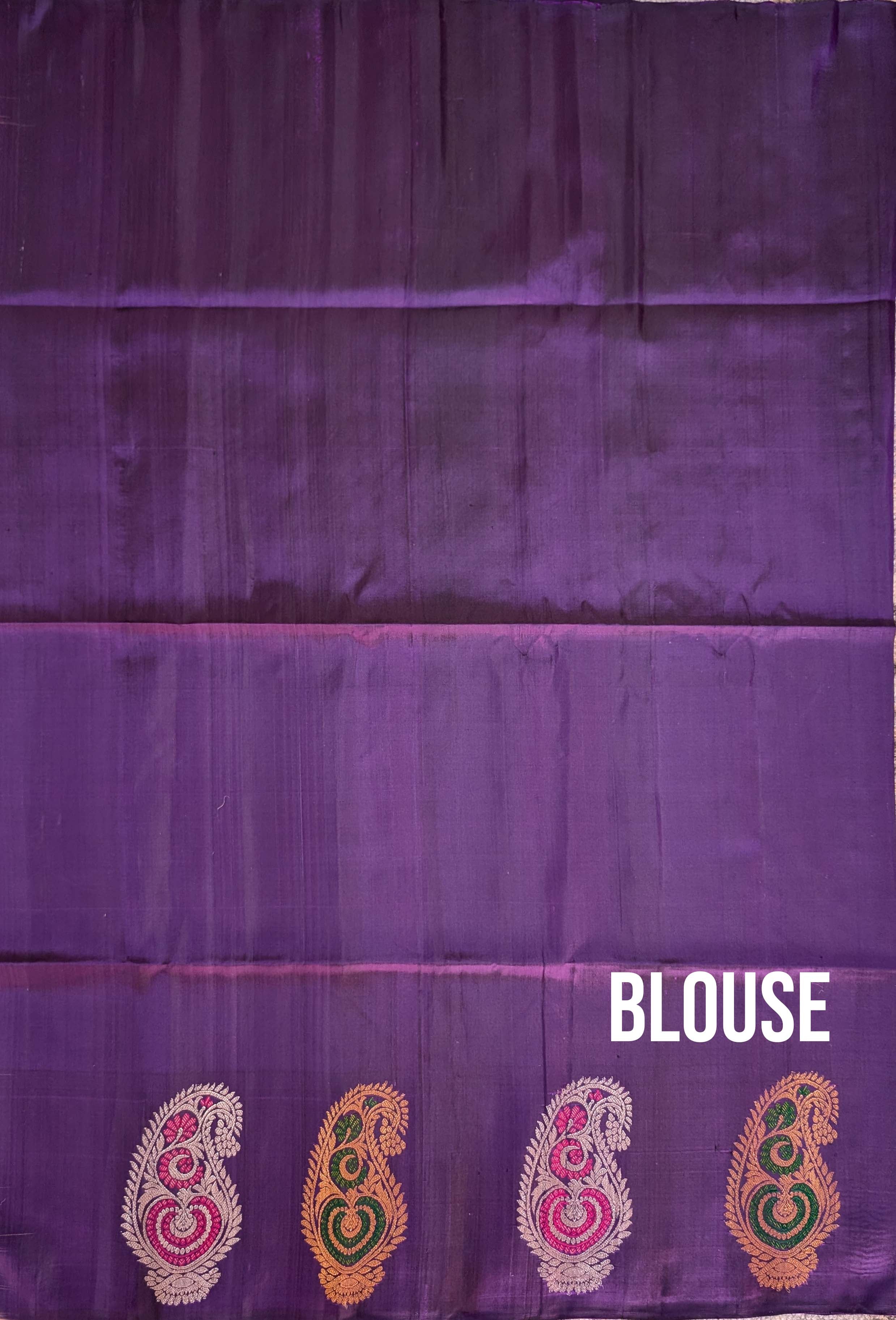 Pure Handloom Gadwal - Royal Purple